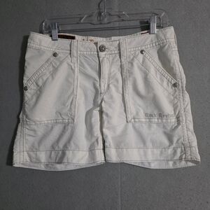 Rock Revival Womens 6" White Low Rise Cargo Shorts REC014W Size 28